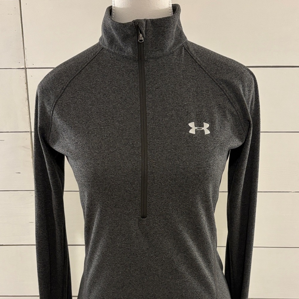 Under Armour Women's Dark Gray Quarter-Zip Sweatshirt